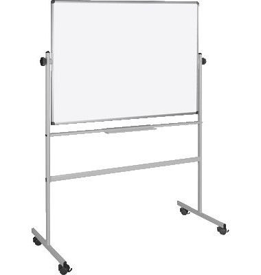Stativdrehtafel-Whiteboard Mobile, QR0401, 150x120cm (BxH), Melamin, Aluminiumrahmen