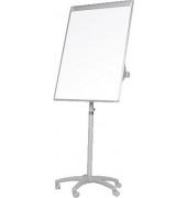 Flipchart, EA4806176GR, 70x100cm, wei&szlig;, mit Rollen, Stahl / Alu