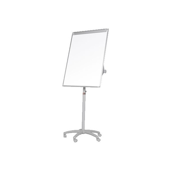 5603750506089 - Bi-Offic Mobiles Flipchart Classic Mit Seitenarmen EA4806176GR B1 Blanko Magnetisch Mit 5 Rollen und Stiftablage Weiß Grau