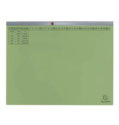 Hängehefter Exaflex 370225B, A4 grün Karton 320g