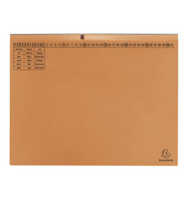 Hängehefter Exaflex 370309B, A4 orange Karton 320g