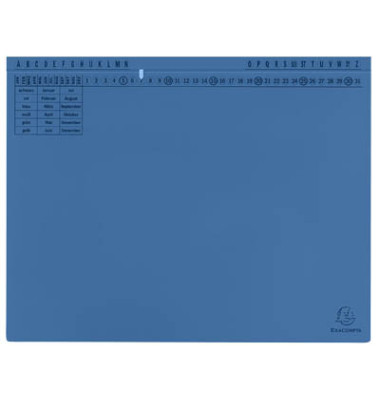 Hängehefter Exaflex 371107B, A4 blau Karton 320g