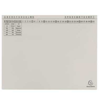 Hängehefter Exaflex 371110B, A4 grau Karton 320g