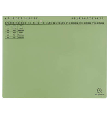 Hängehefter Exaflex 37110 A4 320g Karton grün kaufmännische Heftung / Amtsheftung