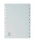 Kunststoffregister Forever 1710E, 1 bis 10, A4, 130µm, graue Taben, 10-teilig