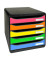 Schubladenbox Big-Box Plus 309798D schwarz/bunt 5 Schubladen geschlossen