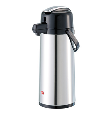 Isolierkanne Melitta 1705376005, silber/schwarz, 2,2 Liter