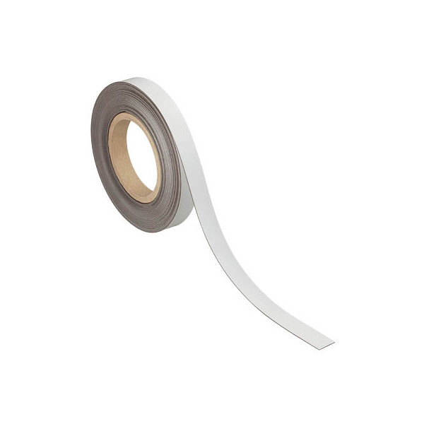 4002390063272 - MAUL Magnetband 20 mm x 10 m Dicke 1 mm weiß beschriftbares Kennzeichnungsband Non-Permanent-Marker - 1 Stück (6524302)
