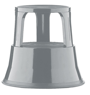 Rollhocker 895-33 AL Step, 1x 2 Stufen, grau, Metall
