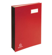 Unterschriftenmappe 57025E, A4 20 Fächer Karton kaschiert rot