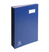 Unterschriftenmappe 57022E, A4 20 Fächer Karton kaschiert blau