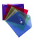 Dokumententasche Cristal - Serie 56720E, A5 quer, transparent blau/violett/gr&uuml;n/rot/farblos, Polypropylen (PP), Klettverschluss