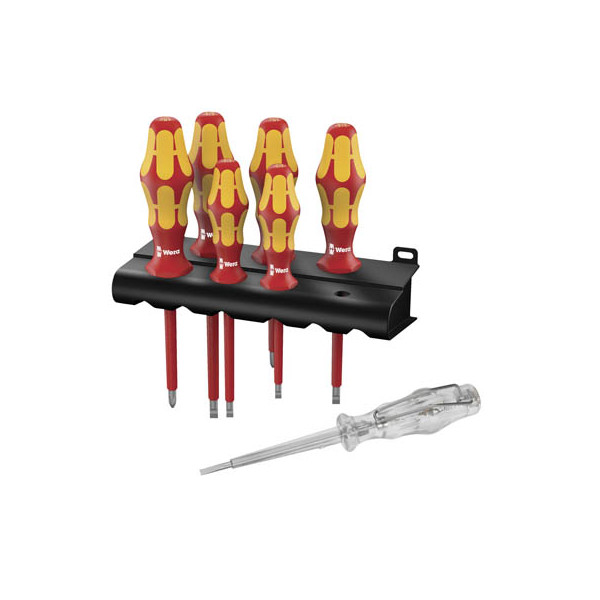 4013288041708 - 7tlg PH1+PH2 160i 7 mSpannungsprüfer Wera 05006147001 VDE Schraubendrehersatz 7tlg PH1+PH2 160i 7 mSpannungsprüfer 4013288041708