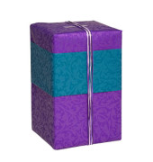 Geschenkpapier Brokat Ornamente beidseitig bedruckt lila/blau 50cm x 20m