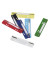 Heftstreifen kurz FLEXI 690100, 3,4x15cm (BxL), Kunststoff mit Kunststoffdeckleiste, farbig sortiert
