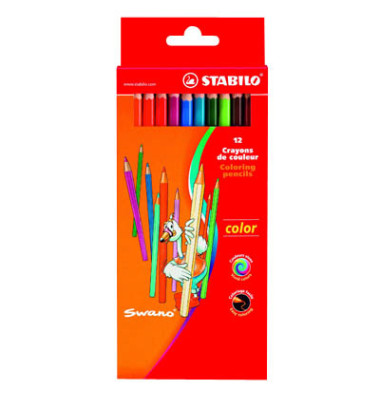 Buntstifte-Set Color, 1912/77-01, 12-farbig sortiert, sechskant, Packung