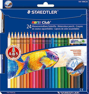 Buntstifte-Set Noris aquarell 144, 144 10NC24, farbig sortiert, sechskant, Packung