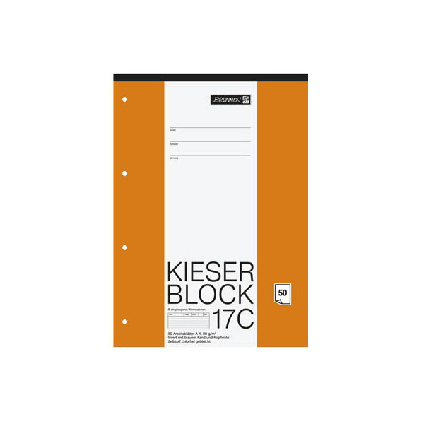 4003273107205 - Schulblock 1042927 Kieserblock Lineatur 17C   liniert A4 80g 50 Blatt 4003273107205 50 Blatt