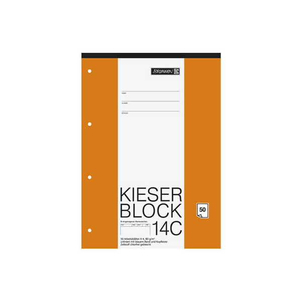 4003273123649 - Schulblock 1042924 Kieserblock Lineatur 14C   blanko A4 80g 50 Blatt 4003273123649 50 Blatt