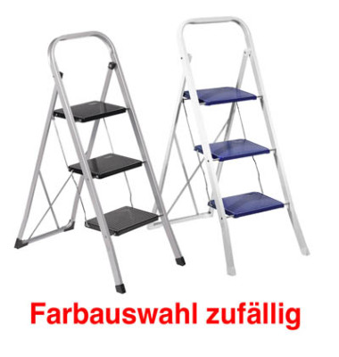 Klapptritt 251202, 1 x 3 Stufen, farbig sortiert, Stahl