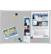Pinnwand Pin'n'Mag X-tra!, PM3612, 60x45cm, Textil + Metall, Aluminiumrahmen