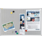 Pinnwand Pin´n´Mag X-tra! Line PM3602, 90x60cm, Textil + Metall, Aluminiumrahmen, grau