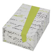 Geschenkpapier Lirica 22350, Schrift, 50cm x 20m, beige/hellgrün