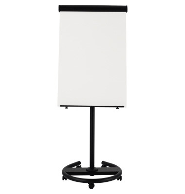 Flipchart, EA4806156, 70x100cm (BxH), schwarz, mit Rollen, mit 2 Seitenarmen