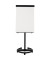 Flipchart, EA4806156, 70x100cm, schwarz, mit Rollen, mit 2 Seitenarmen