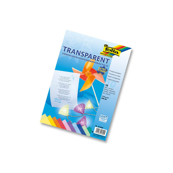 4001868018905 - Folia Bastelpapier Farbig Sortiert Transparentpapier 115 g m2 87409 10 Stück 4001868018905 - Folia Bastelpapier Farbig Sortiert Transparentpapier 115 g m2 87409 10 Stück
