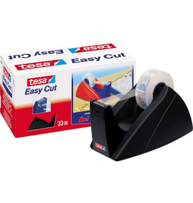 Klebebandabroller Easy Cut 57421-00001-03, f&uuml;r Klebeb&auml;nder bis 19mm x 33m, schwarz