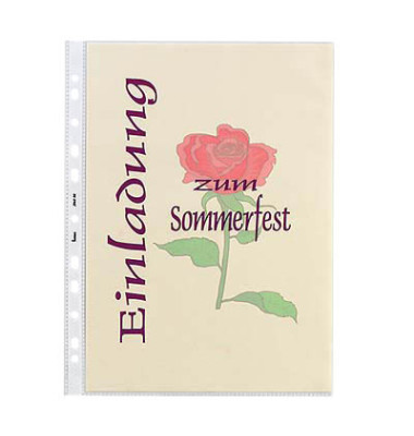 Prospekthüllen 207365 Standard, A4 glasklar glatt, oben offen, 0,055mm