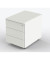 Rollcontainer 12464710 Form 1, wei&szlig;, 3 Schubladen, Holz, abschlie&szlig;bar