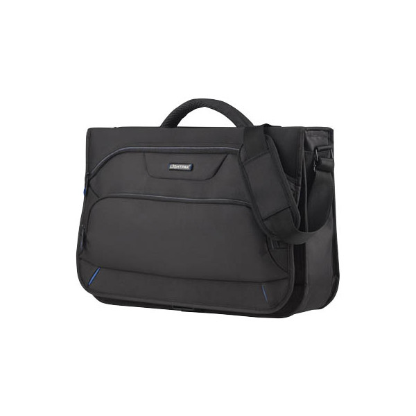 4021068461196 - LIGHTPAK Messengerbag Solar mit Tragegriff mit Laptopfach Polyester schwarz
