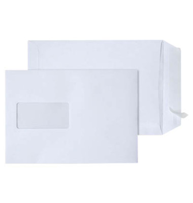 Versandtaschen 4610PR, C5, mit Fenster, haftklebend, 90g, weiß