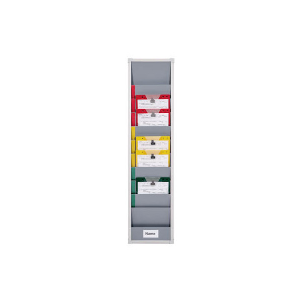 4052301007901 - Planungstafel Eichner Flexo Einzeltafel ohne Wandprofil 10 Tafelschienen für bis zu 10 Auftragstaschen B 315 x T 78 x H 1185 mm Kunststoff grau 4052301007901 - Planungstafel Eichner Flexo Einzeltafel ohne Wandprofil 10 Tafelschienen für bis zu 10 Auftragstaschen B 315 x T 78 x H 1185 mm Kunststoff grau
