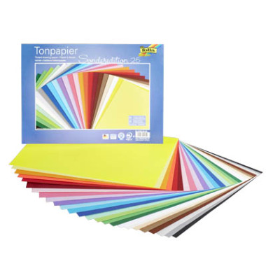 Tonzeichenpapierblock 25x35cm 130g farbig sortiert 6725/25 99