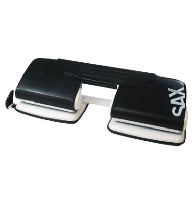 Doppellocher 300 schwarz bis 1,5mm 15 Blatt mit Anschlagschiene