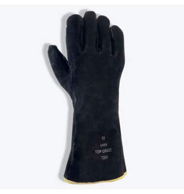 Schweißerhandschuhe Top Grade 7200 , Leder, schwarz, Größe 10 / XL