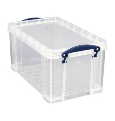 Aufbewahrungsbox 8C, 8 Liter mit Deckel, für A5, außen 340x200x175mm, Kunststoff transparent