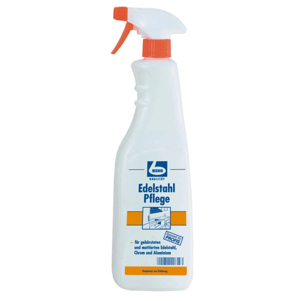 4000602006543 - Edelstahlreiniger Dr Becher für gebürsteten mattierten Edelstahl Chrom und Aluminium 1 l in Sprühflasche