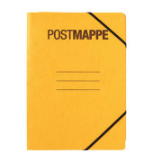 Postmappe 24005-05, A4 gelb Karton 335g, f&uuml;r ca. 80 Blatt, mit 3 Einschlagklappen