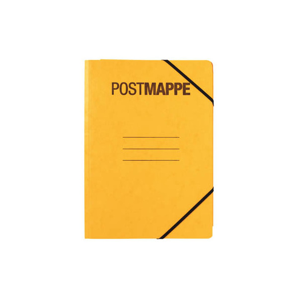 Pagna Postmappe 24005-05, A4 gelb Karton 335g, für ca. 80 Blatt, mit 3 Einschlagklappen 4013951013834 Pagna