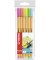 Fineliner-Set point 88, 88/6-1, orange, wei&szlig;e Streifen (Schreibfarbe: 6-farbig sortiert), 0,4mm