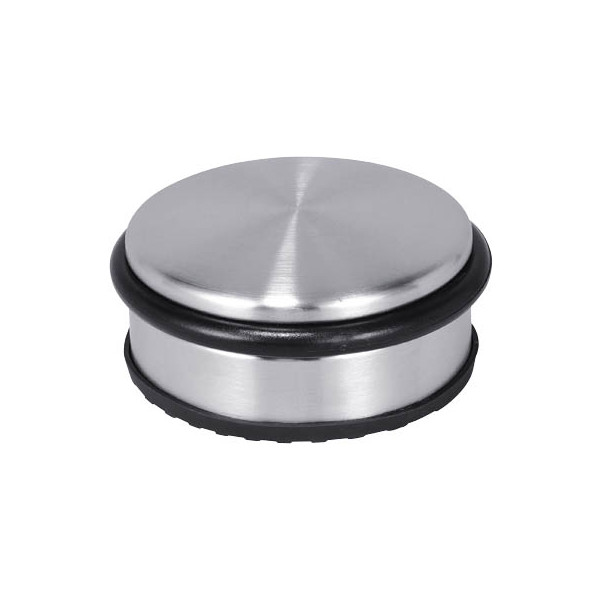 4005437821408 - Türstopper Türstopper Flach Edelstahl PVC 10 cm silber schwarz 4005437821408 - Türstopper Türstopper Flach Edelstahl PVC 10 cm silber schwarz