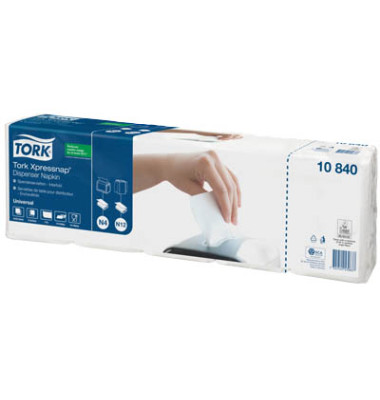 Servietten Xpressnap 10840, wei&szlig; / Uni, 1-lagig, 10,65x16,5cm