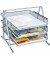 Briefablageset Office A4 / C4 silber 3 Körbe