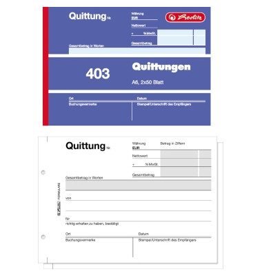 Quittungsblock A6 2x50Blatt/886614 Quittungsblock A6 2x50Blatt/886614
