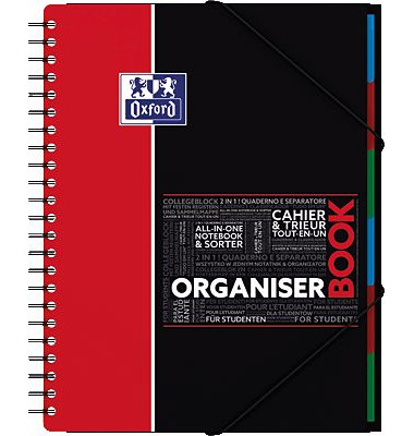 Collegeblock 400019524 Studium, kariert / kariert Rand links, A4+, 90g, sortiert, 80 Blatt