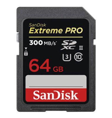 Speicherkarte Extreme PRO SDSDXDK-064G-GN4IN, SDHC, V90, bis 300 MB/s, 64 GB